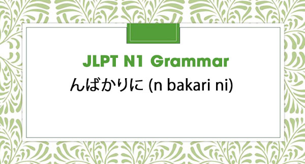 JLPT N1 Grammar: んばかりに (n bakari ni)
