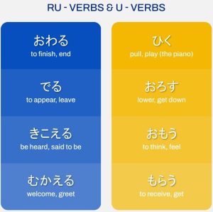 U-verbs and Ru-verbs in Japanese